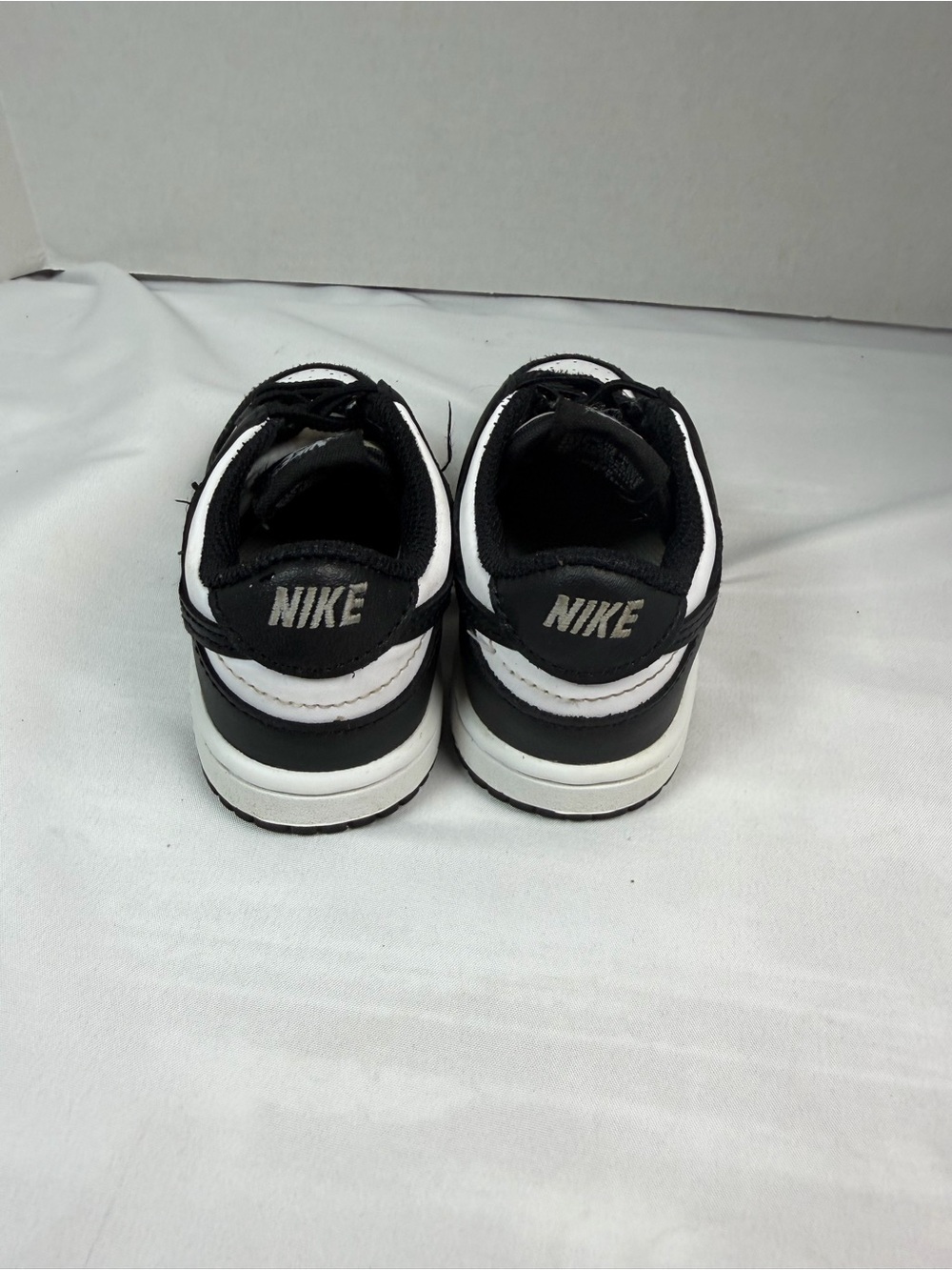 Nike Dunk Low Toddler Size 6C Black White Panda Leather Shoes Sneakers - Picture 3 of 9
